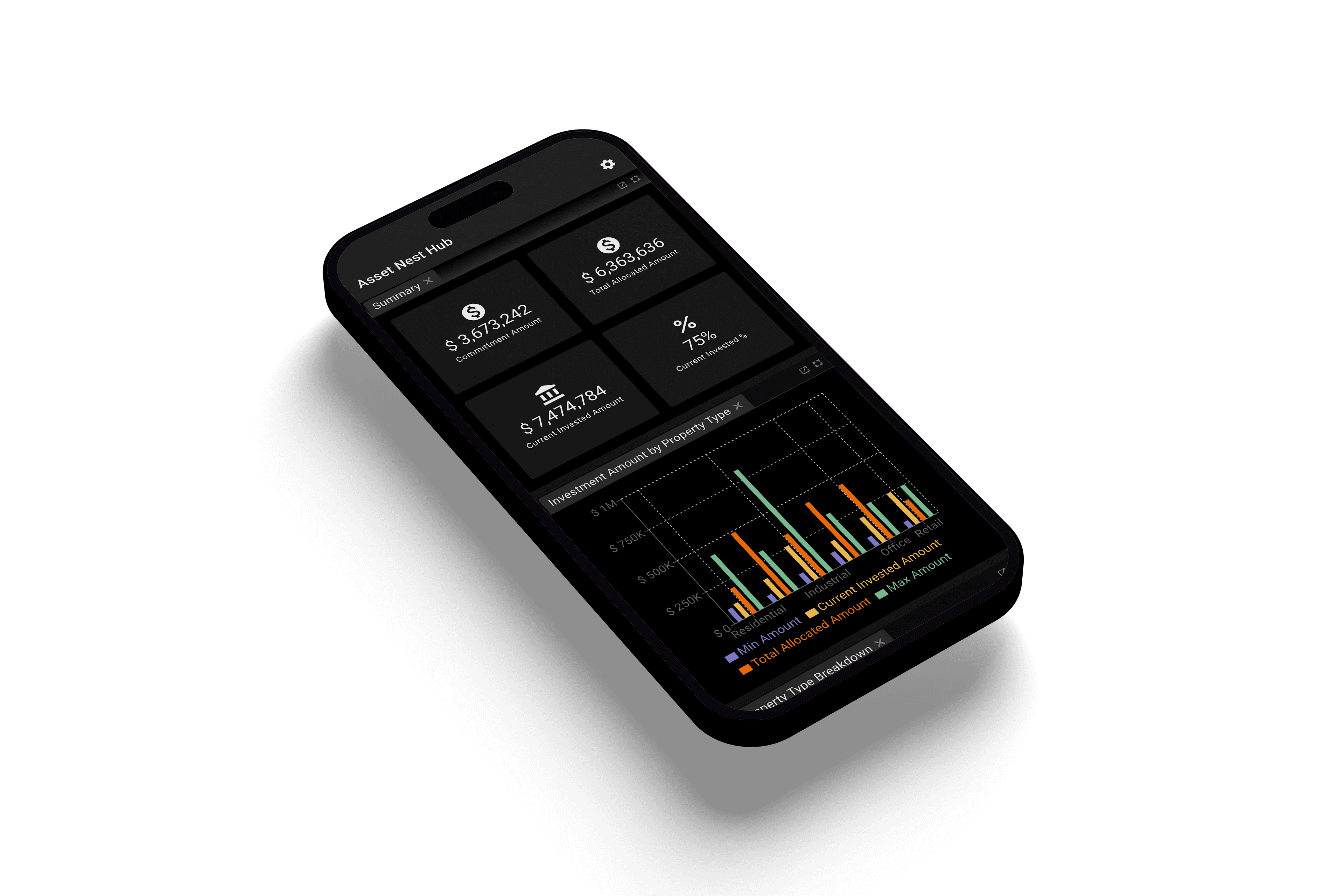 Screenshot of Asset Nest Hub Website